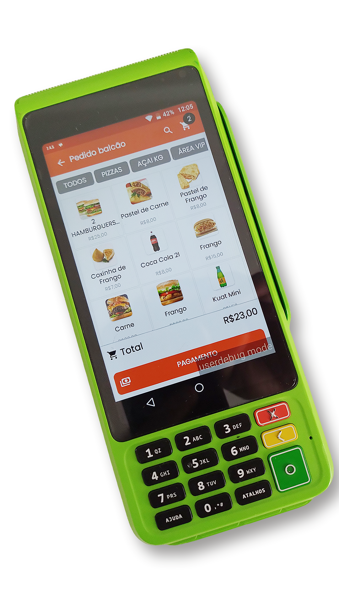 Máquina de cartão integrada